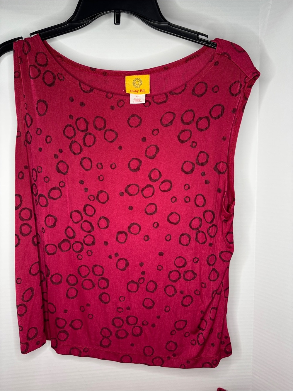 Ruby Rd. Magenta Button-Front Cardigan Set with Black Ring Pattern - Picture 2 of 8